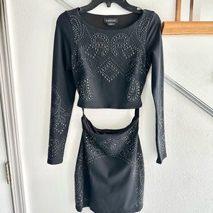 Bebe sequin dress. Nwot can unbutton reatsil $225